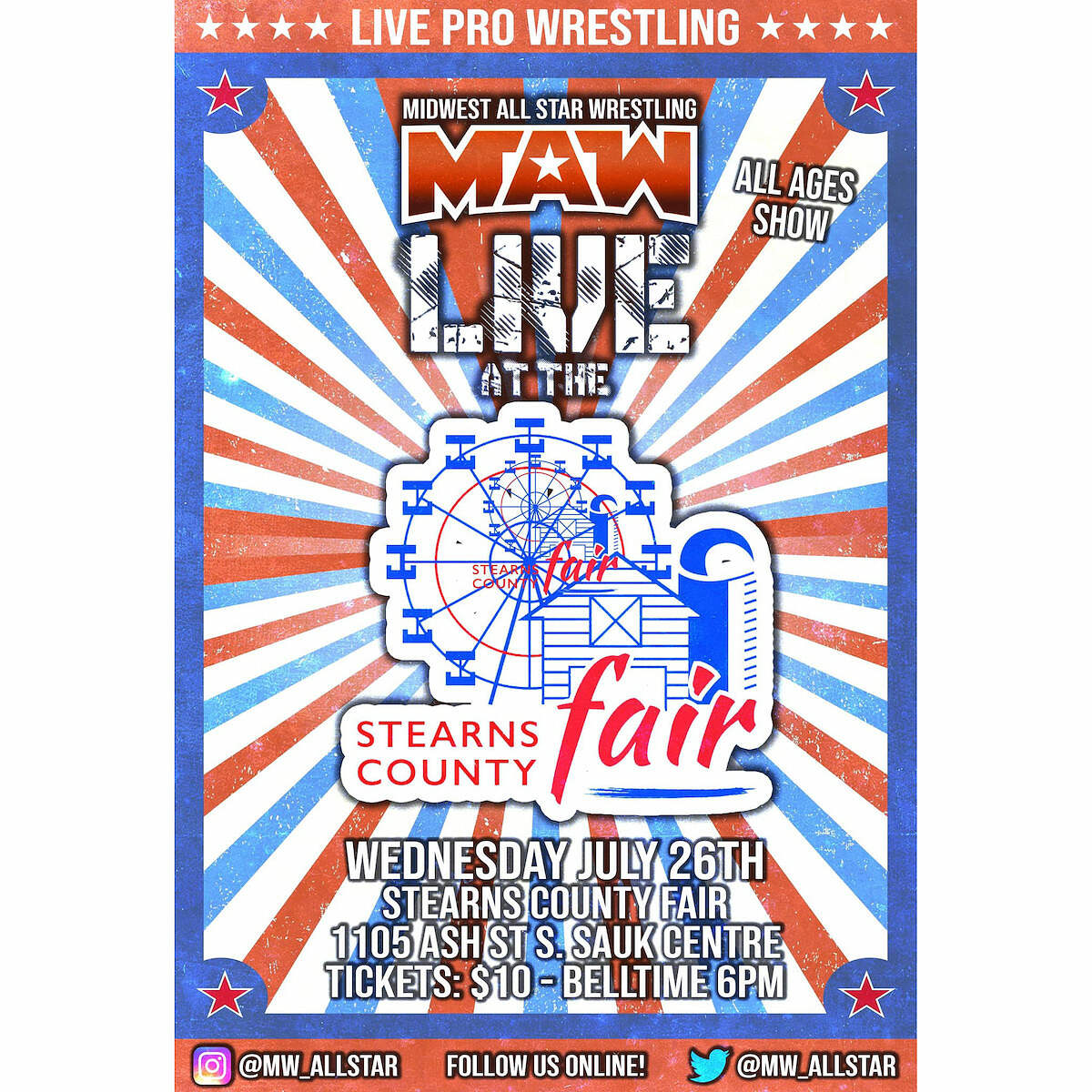 Midwest All Star Wrestling Stearns County Fair